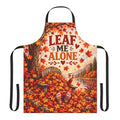 Fall Apron - "Leaf Me Alone" Autumn Kitchen Apron with Cozy Leaves Design