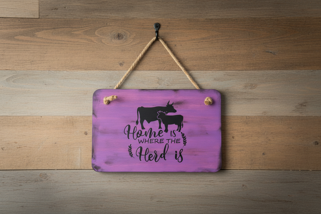 Wall Plaque “Home is where the herd is”