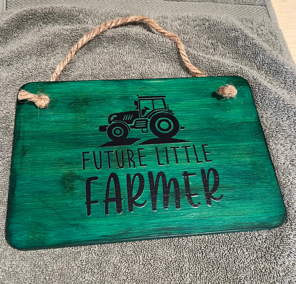 Wall Plaque “Future little farmer”