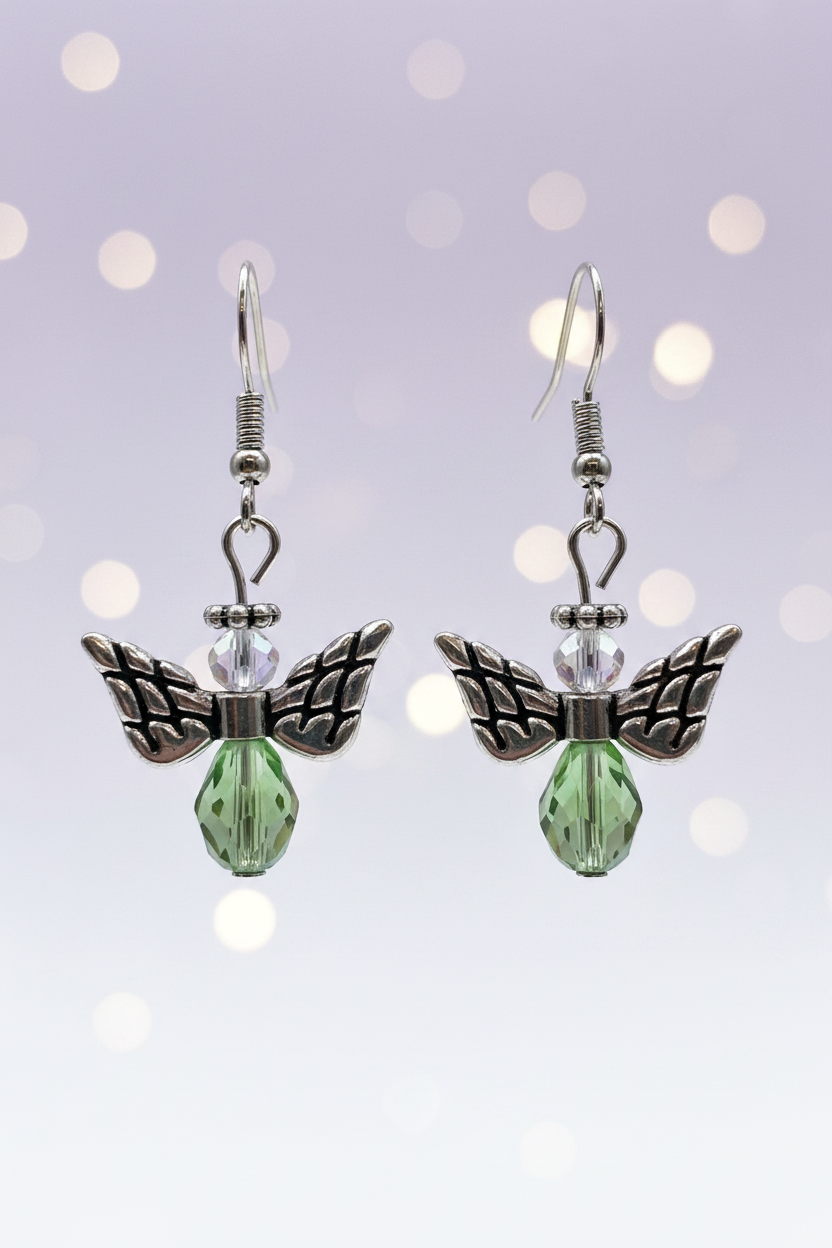 Angel Earring Set-Light Green