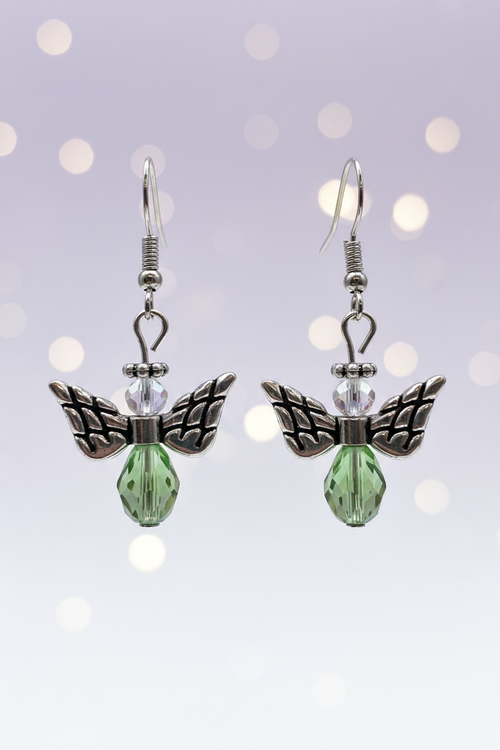 Angel Earring Set-Light Green