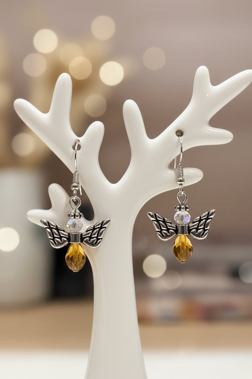 Angel Earring Set-Amber