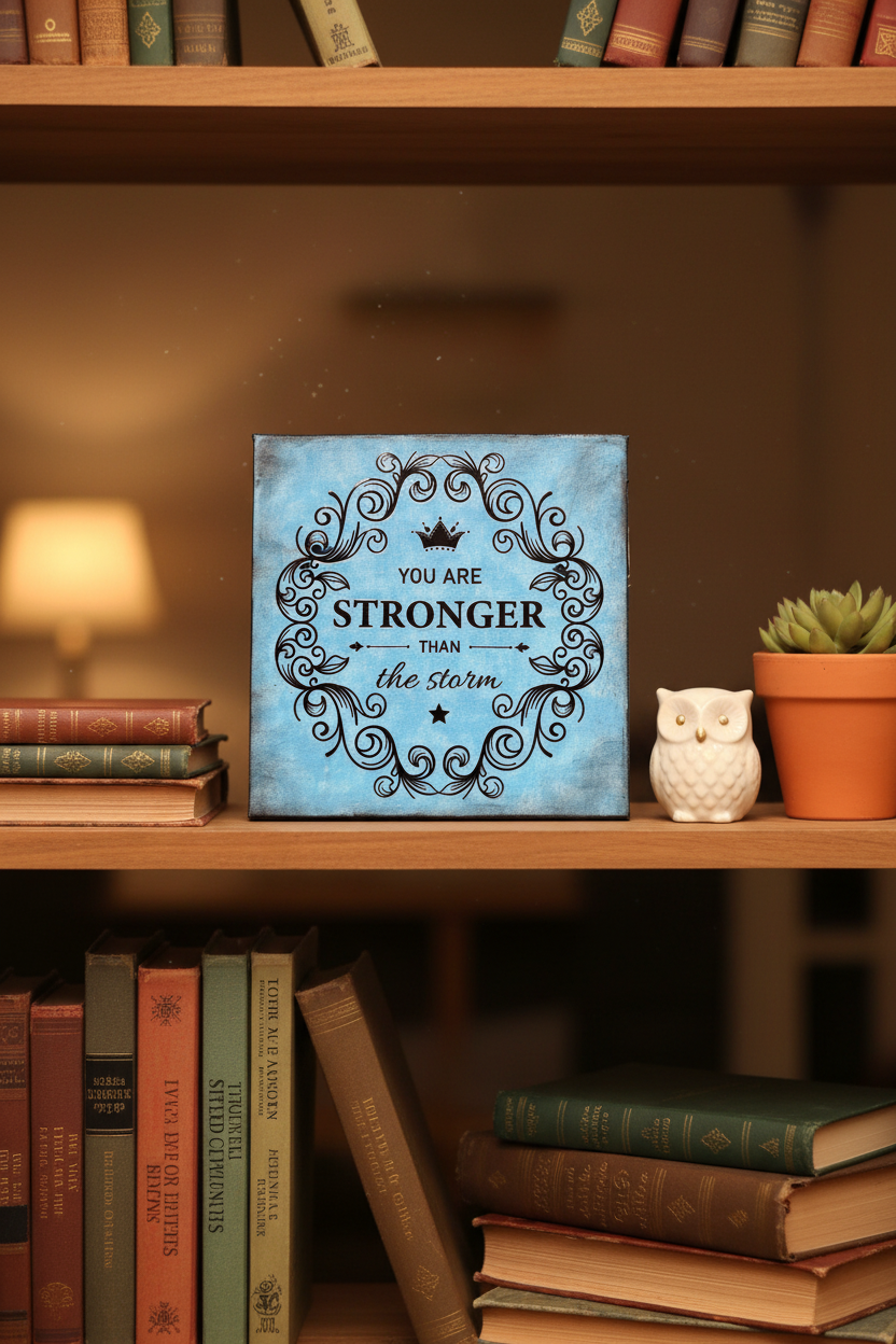Inspirational Shelf Sitter-Stronger