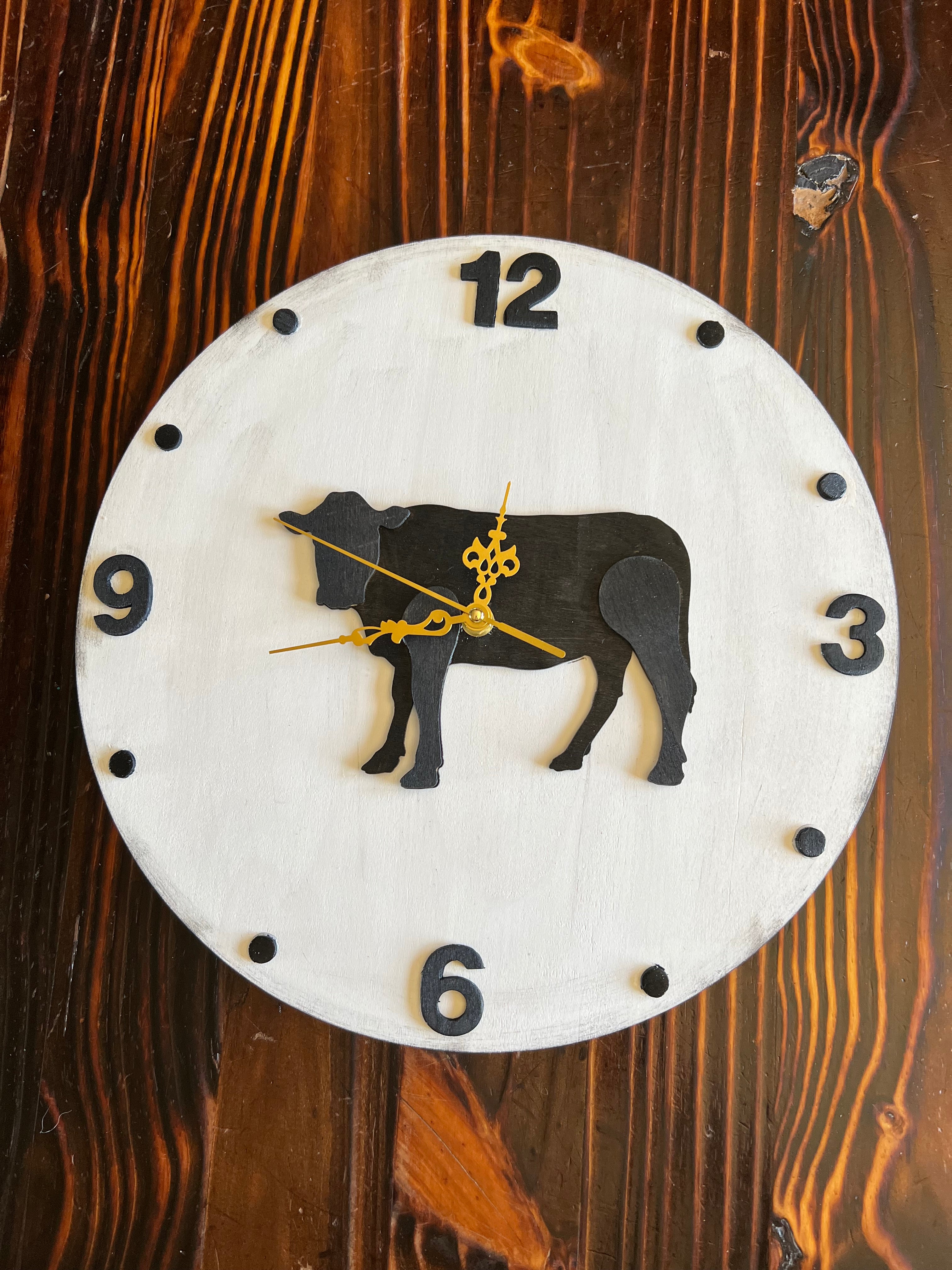 Farmhouse Cow Clock