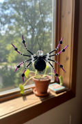 Beaded Spider-Purple/Black