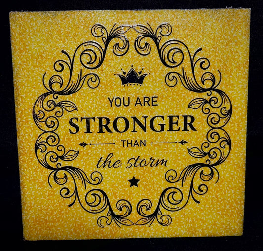Inspirational Shelf Sitter “Stronger”