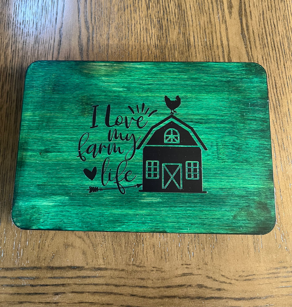 Wooden Riser " I love my farm life "