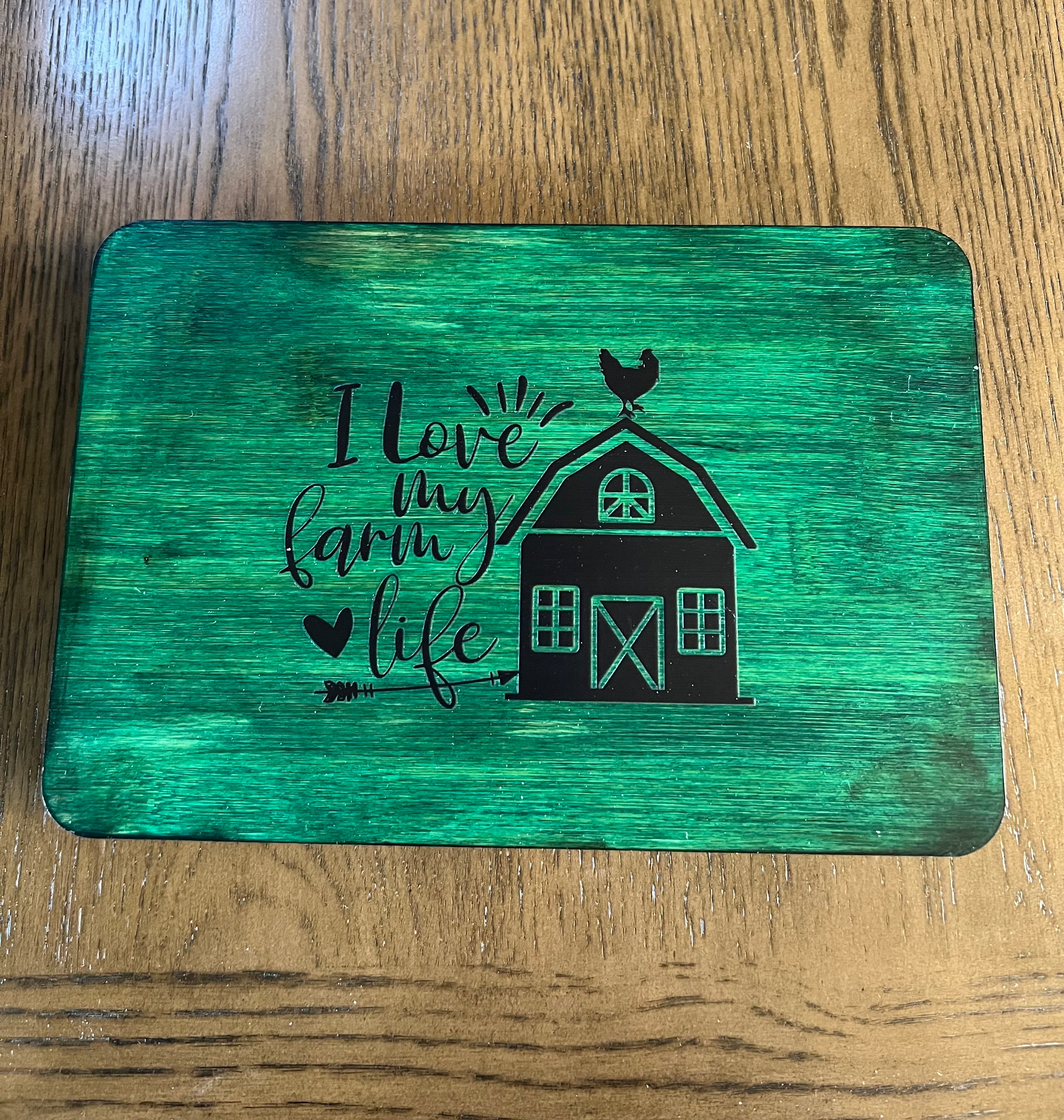 Wooden Riser " I love my farm life "